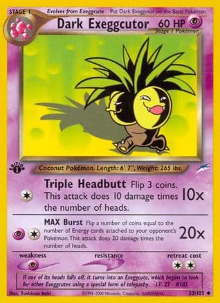 Dark Exeggcutor 033/105 - Neo Destiny 1st Edition