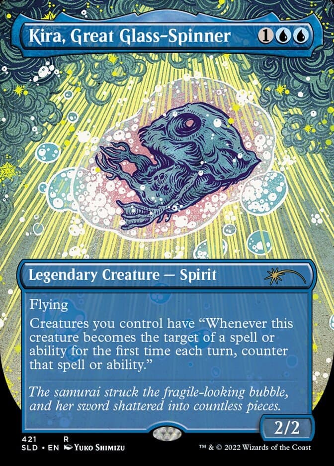 Kira, Great Glass-Spinner (Borderless) [Secret Lair Drop Series] Foil