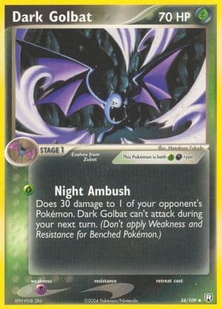 Dark Golbat 034/109 - Team Rocket Returns Reverse Holofoil