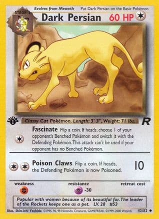 Dark Persian 042/82 - Team Rocket 1st Edition