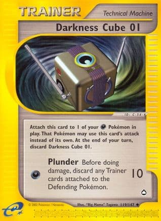 Darkness Cube 119/147 - Aquapolis Reverse Holofoil