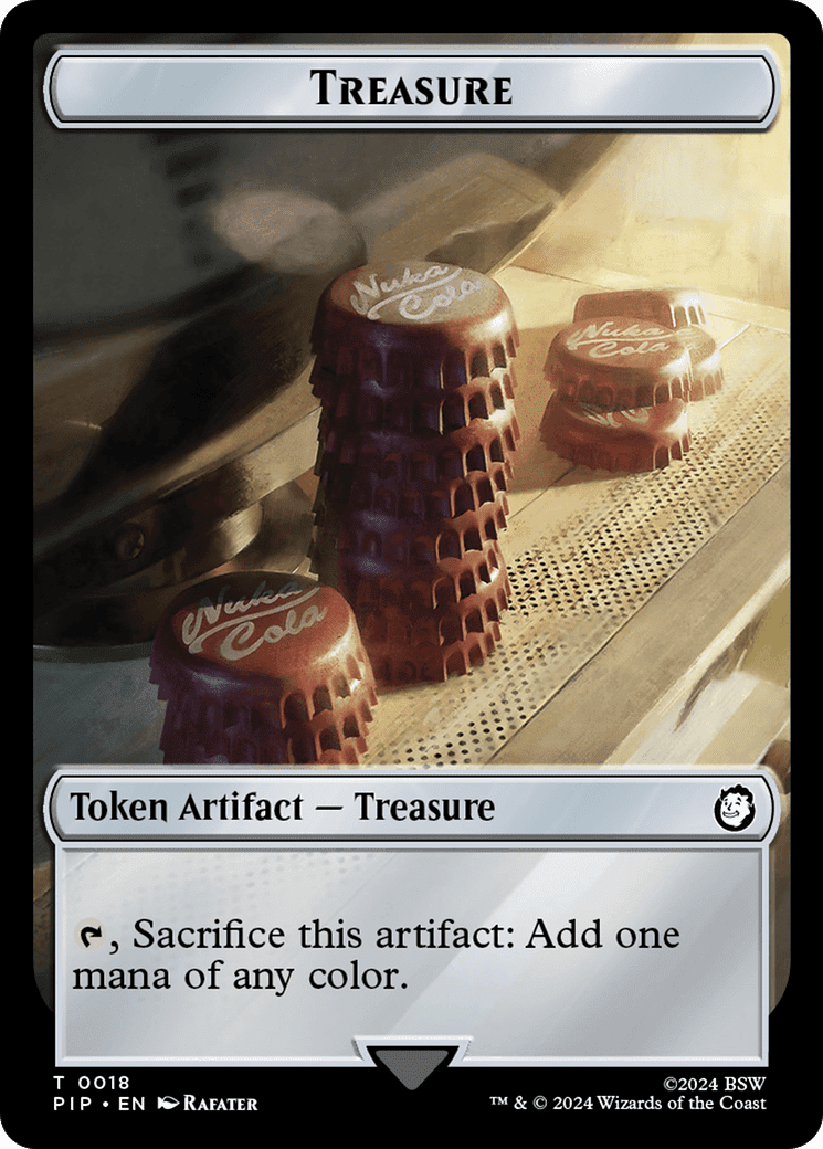 Treasure (0018) // Clue Double-Sided Token [Fallout Tokens] Foil