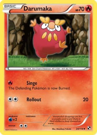 Darumaka 24/114 - Black and White Reverse Holofoil