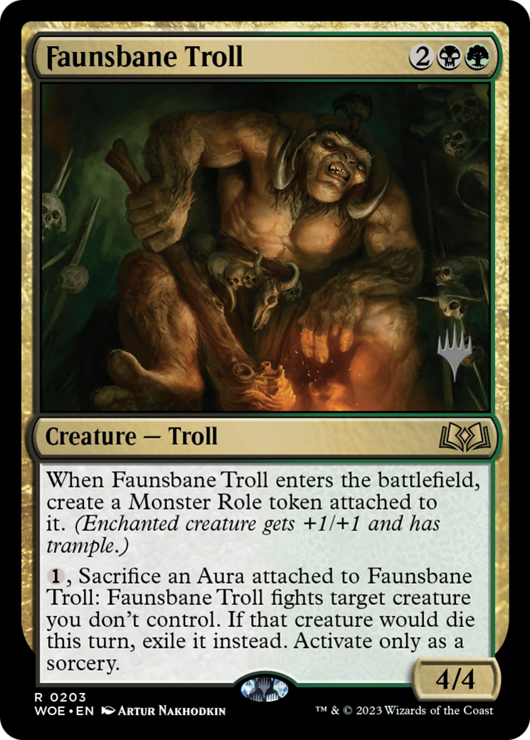 Faunsbane Troll (Promo Pack) [Wilds of Eldraine Promos] Foil