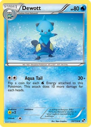Dewott 30/114 - Black and White Reverse Holofoil