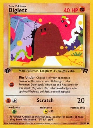 Diglett 052/82 - Team Rocket 1st Edition