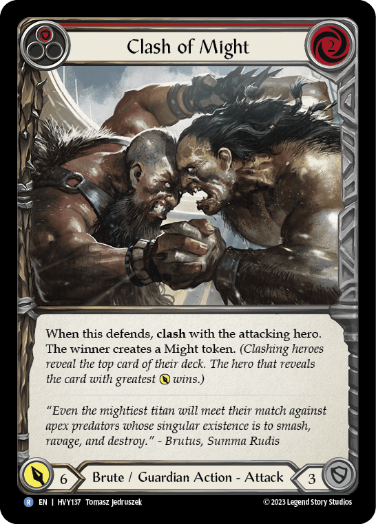 Clash of Might (Red) [HVY137] (Heavy Hitters)  Rainbow Foil