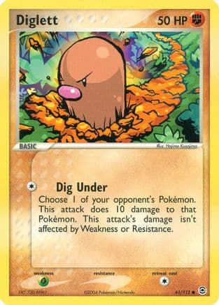 Diglett 061  FireRed & LeafGreen - Common