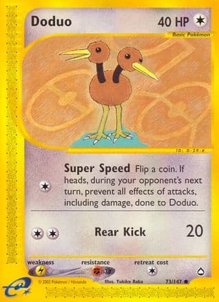 Doduo 073/147 - Aquapolis Reverse Holofoil