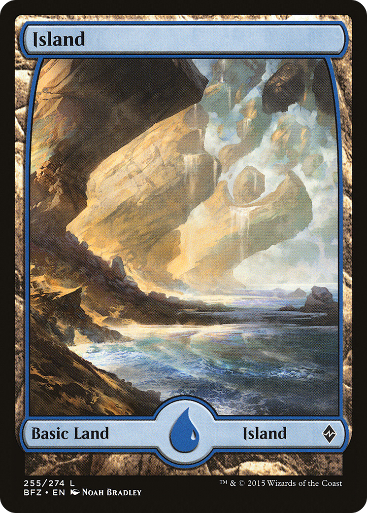 Island (255) (Full Art) [Battle for Zendikar] Foil