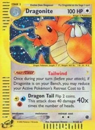Dragonite 9/165 - Expedition Reverse Holofoil