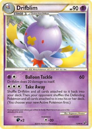 Drifblim 12/90 - Undaunted Reverse Holofoil