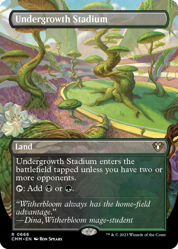 Undergrowth Stadium (Borderless Alternate Art) [Commander Masters] Foil
