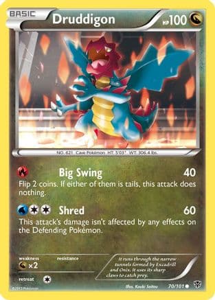 Druddigon 70/101 - Plasma Blast Reverse Holofoil