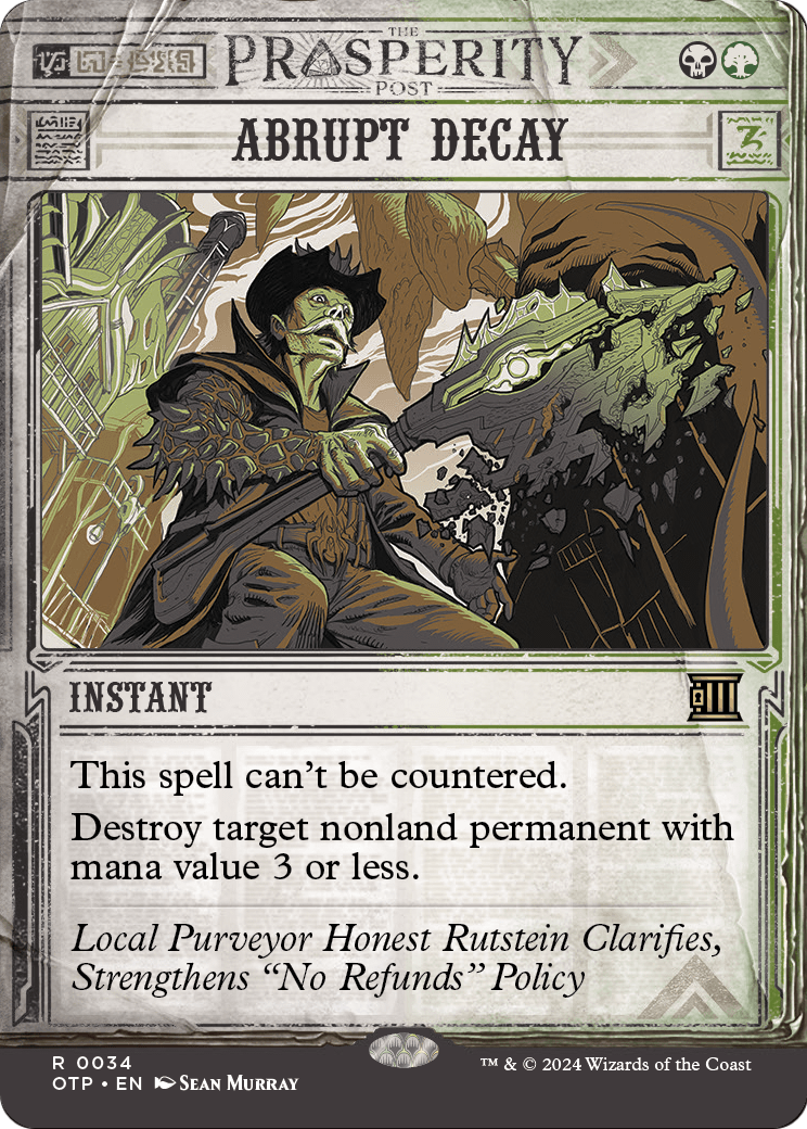 Abrupt Decay [Outlaws of Thunder Junction: Breaking News] Foil