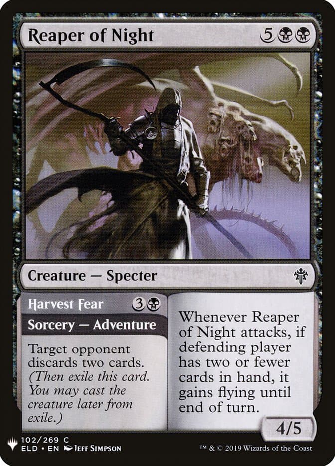 Reaper of Night // Harvest Fear |  (ELD-102) [The List]