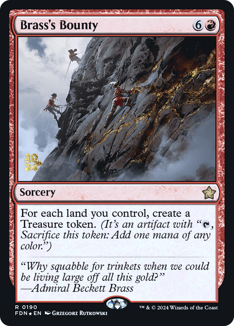 Brass's Bounty (FDN) (-190) - Prerelease Cards Foil