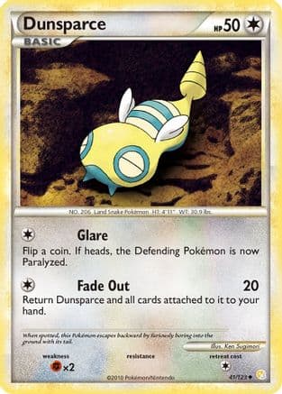 Dunsparce (41/123) [HeartGold & SoulSilver: Base Set] Reverse Holofoil