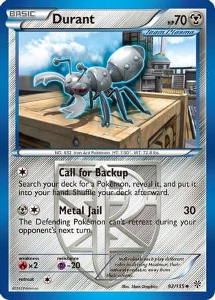 Durant (Team Plasma) 92/135 - Plasma Storm Reverse Holofoil