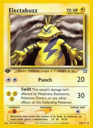 Electabuzz 033/111 - Neo Genesis 1st Edition