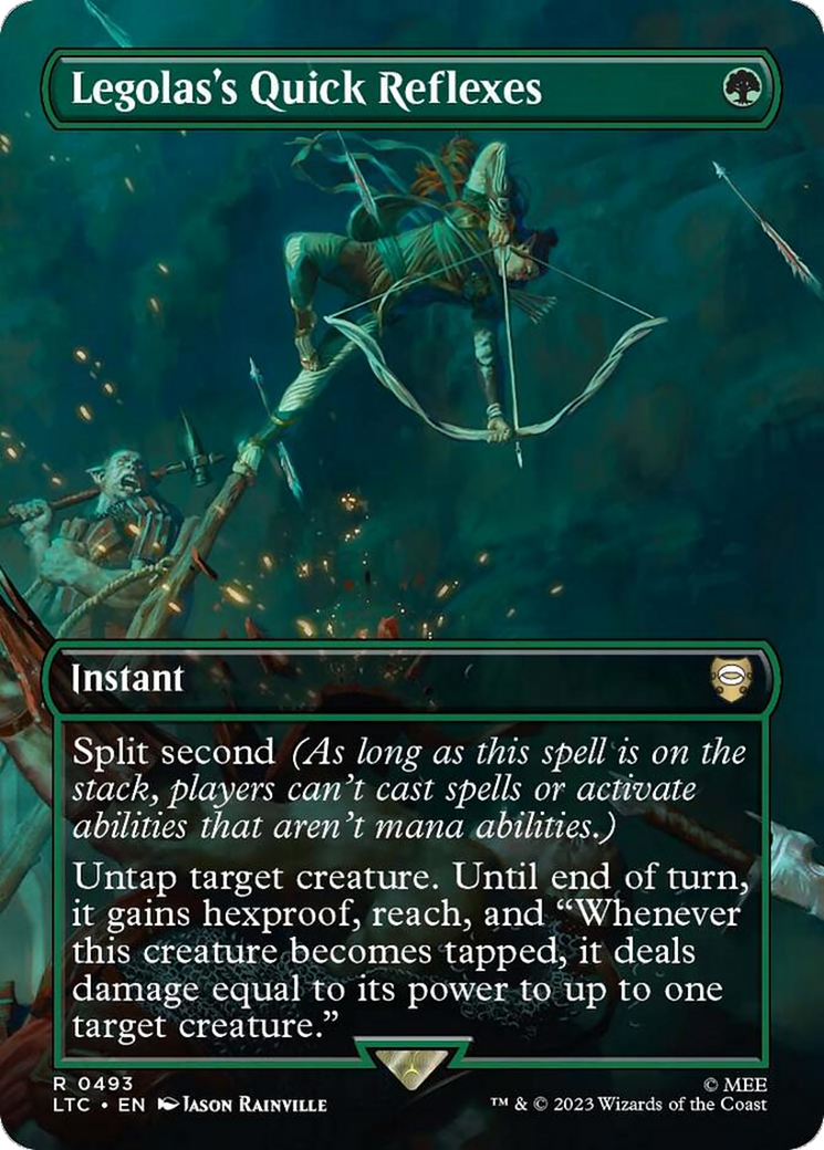Legolas's Quick Reflexes (Borderless) [The Lord of the Rings: Tales of Middle-Earth Commander] Foil