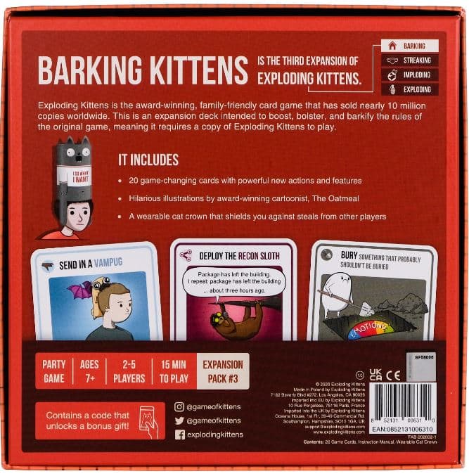 Exploding Kittens | Barking Kittens Expansion