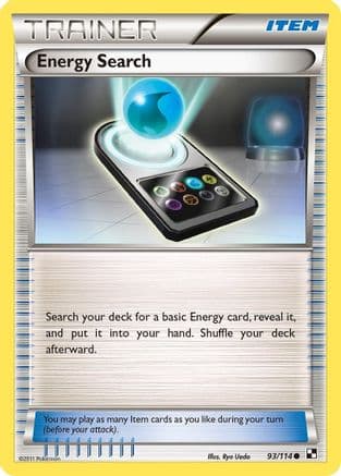 Energy Search 093/114 - Black and White Reverse Holofoil
