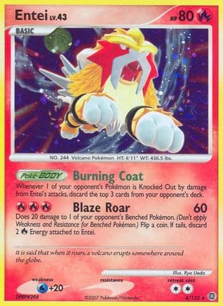 Entei (4/132) [Diamond & Pearl: Secret Wonders] Reverse Holofoil