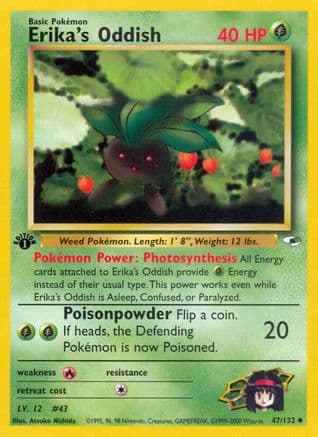Erika's Oddish 047/132 - Gym Heroes 1st Edition
