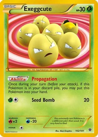 Exeggcute ( Secret Rare) 102/101 - Plasma Blast Holofoil