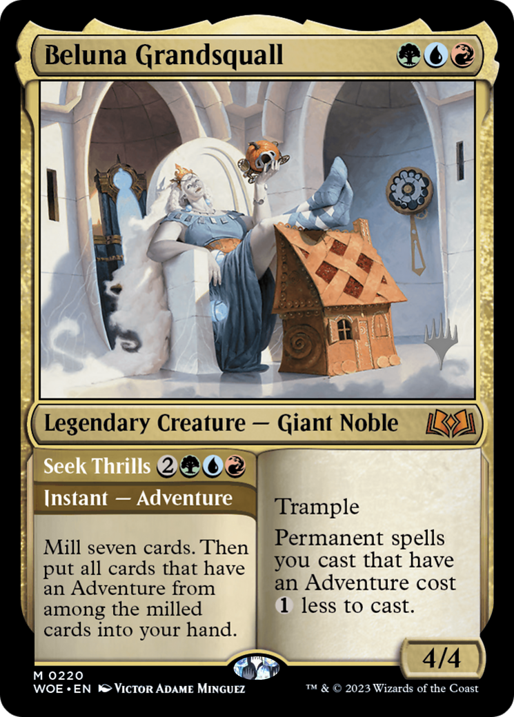 Beluna Grandsquall // Seek Thrills(Promo Pack) [Wilds of Eldraine Promos] Foil