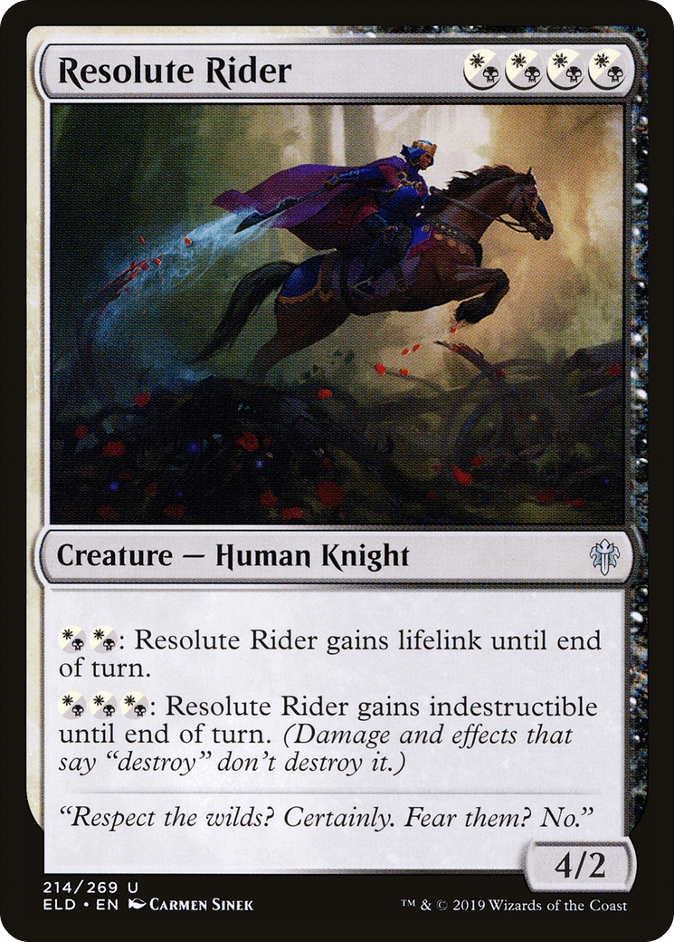 Resolute Rider [Throne of Eldraine] Foil