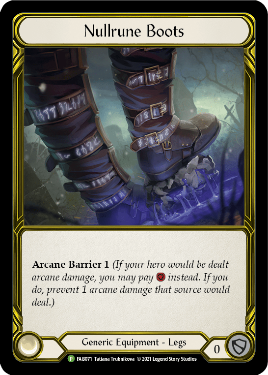 Nullrune Boots (Golden) [FAB071] (Promo)  Cold Foil