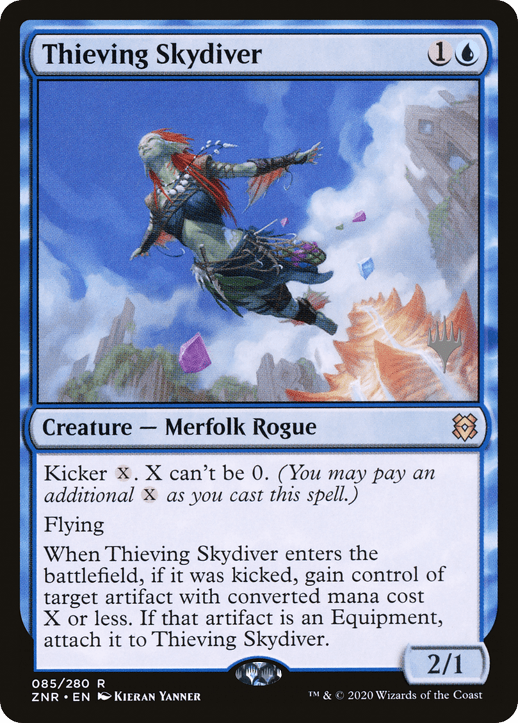 Thieving Skydiver (Promo Pack) [Zendikar Rising Promos] Foil