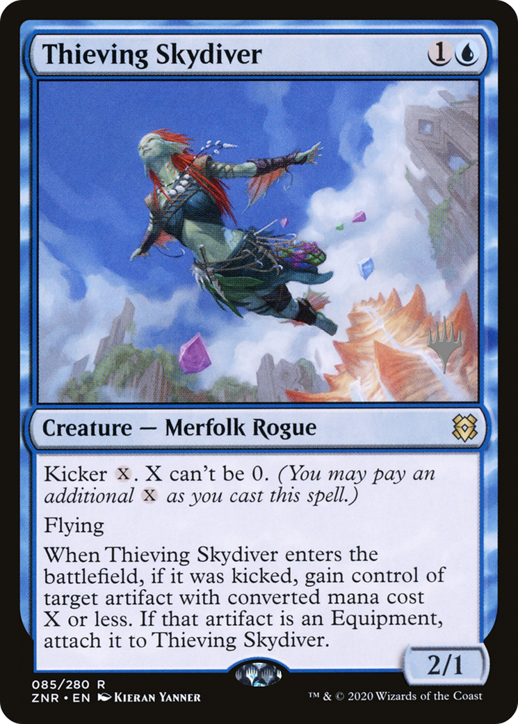 Thieving Skydiver (Promo Pack) [Zendikar Rising Promos] Foil