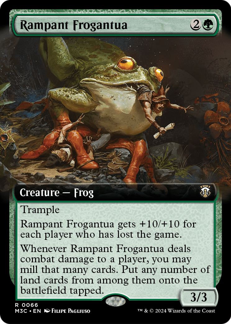 Rampant Frogantua (Extended Art) [Modern Horizons 3 Commander] Foil