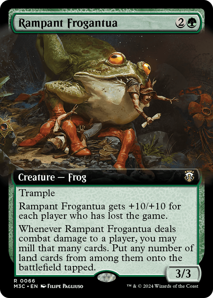 Rampant Frogantua (Extended Art) [Modern Horizons 3 Commander] Foil