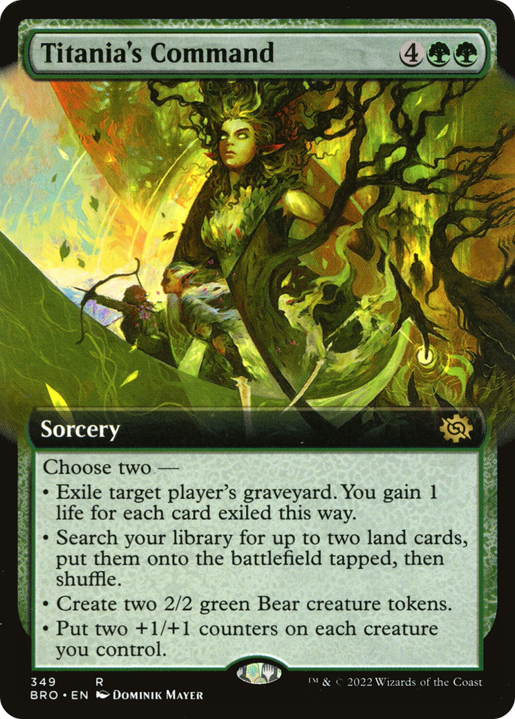Titania's Command (Extended Art) [The Brothers' War] Foil