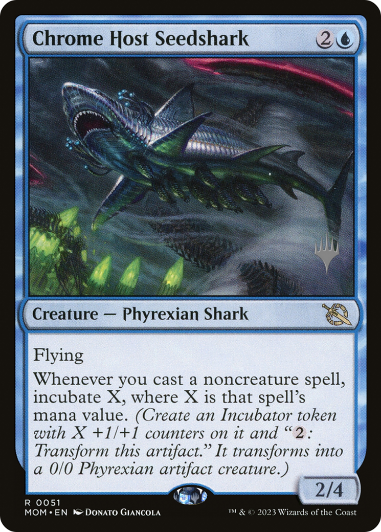 Chrome Host Seedshark (Promo Pack) [March of the Machine Promos] Foil