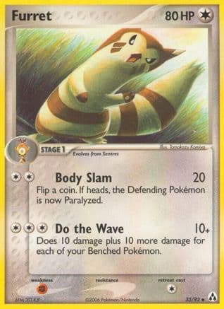 Furret 033/92  - Reverse Holofoil Legend Maker - Uncommon