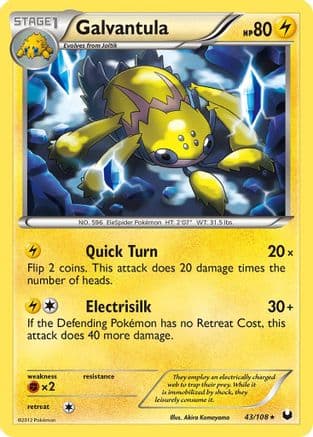 Galvantula  - Reverse Holofoil Dark Explorers - Rare