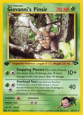 Giovanni's Pinsir 024/132 - Gym Challenge 1st Edition
