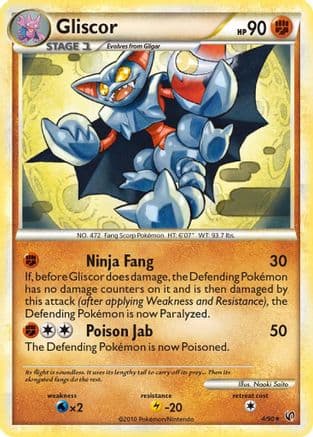 Gliscor 4/90 - Undaunted Reverse Holofoil