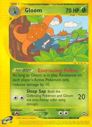 Gloom  - Reverse Holofoil Aquapolis - Uncommon