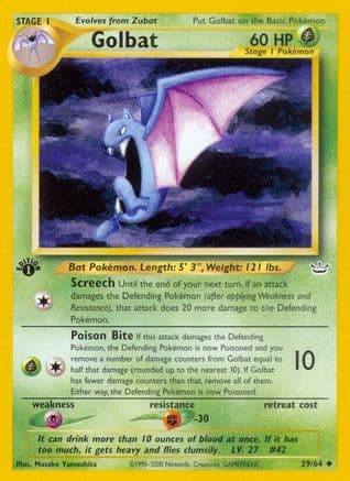 Golbat 029/64 - Neo Revelation 1st Edition
