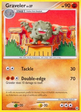 Graveler 037/99  - Reverse Holofoil Arceus - Uncommon