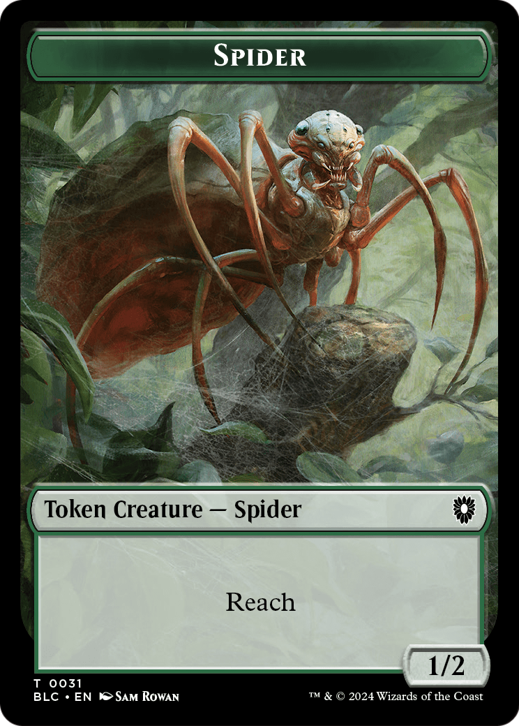 Spider (TBLC-031) - Bloomburrow Commander Tokens Foil