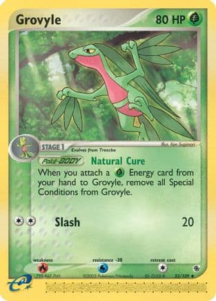 Grovyle 32/109 - Ruby and Sapphire Reverse Holofoil