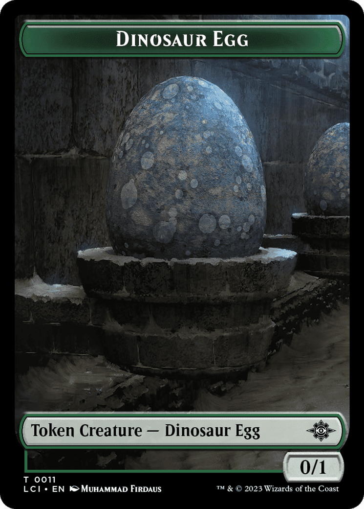Dinosaur Egg // Dinosaur (0010) Double-Sided Token [The Lost Caverns of Ixalan Tokens] Foil