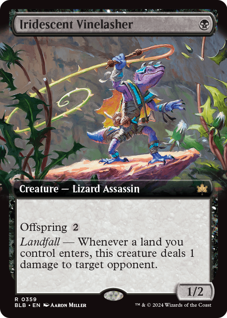 Iridescent Vinelasher (BLB-359) - Bloomburrow: (Extended Art) Foil